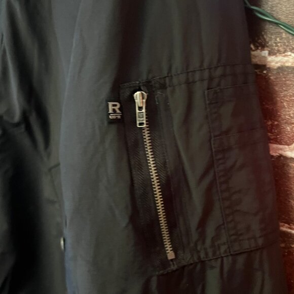 Polo Ralph Lauren Bomber Jacket - Faux Fur Hood & Utility Pocket - Black - Picture 7 of 16